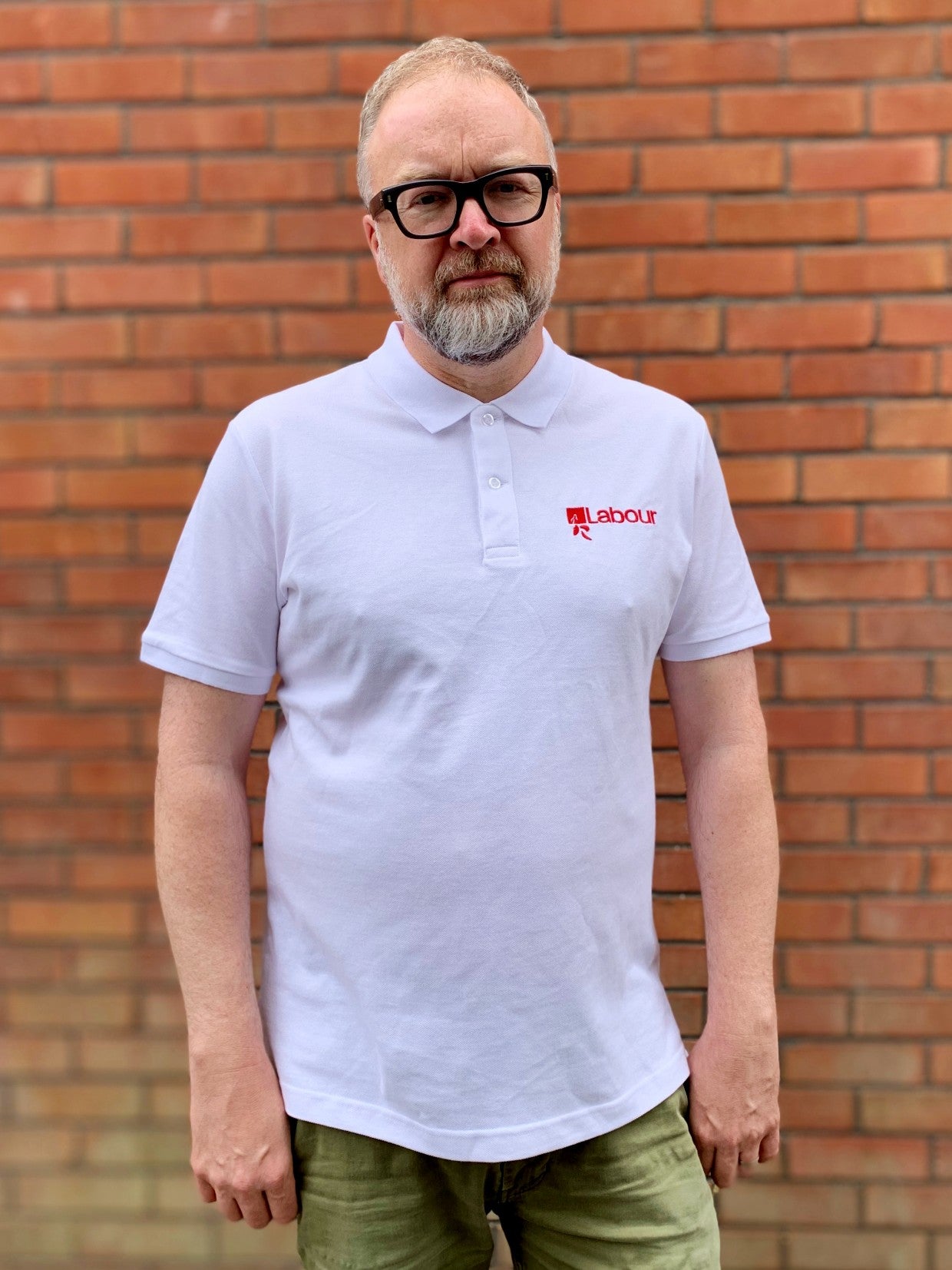 wilted rose labour logo polo shirt
