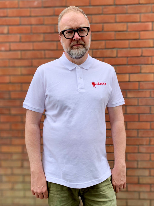 wilted rose labour logo polo shirt